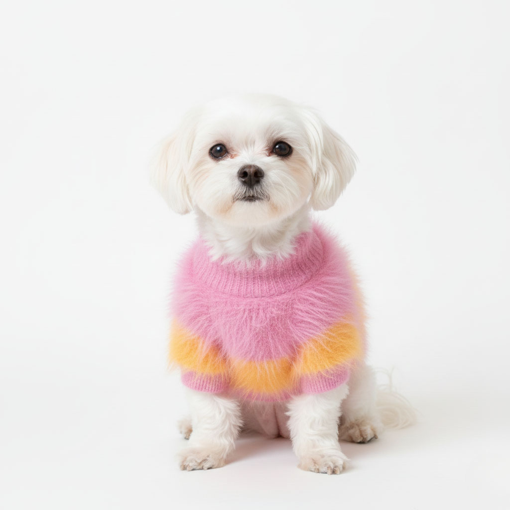 Fluffy Color Knit Sweater - Image 5