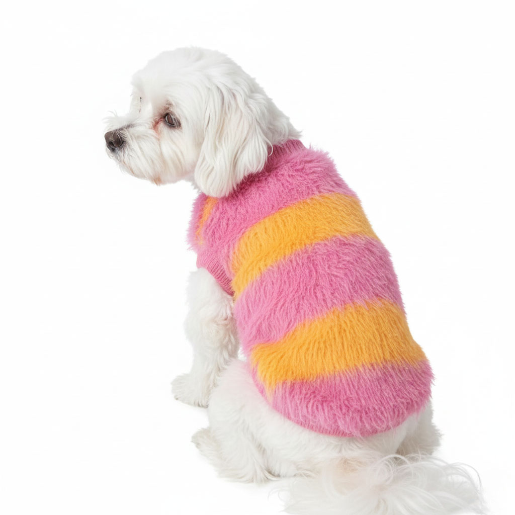 Fluffy Color Knit Sweater - Image 6