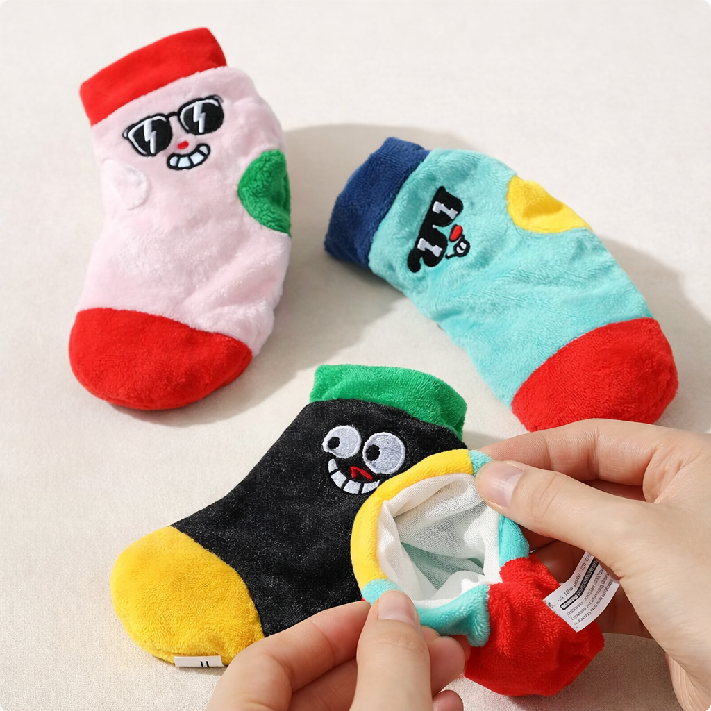 Squeaky Sock Plush Toy - Image 5