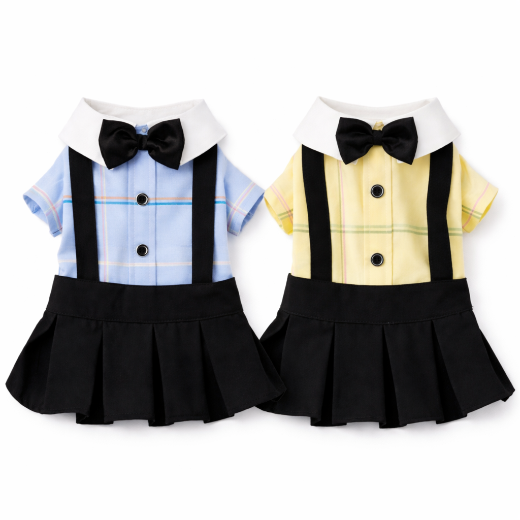 Classic Bowtie Suspender Dress
