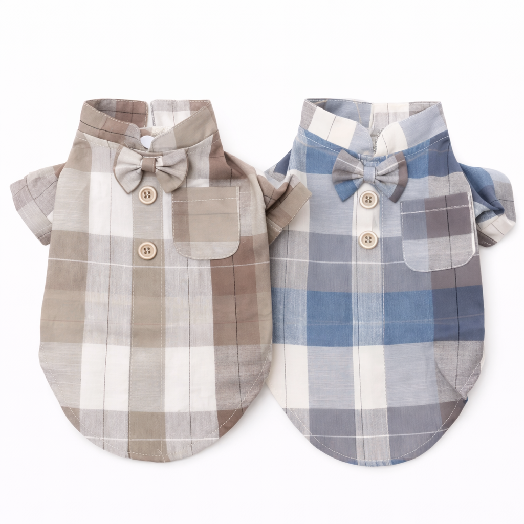 Classic Plaid Bowtie Shirt