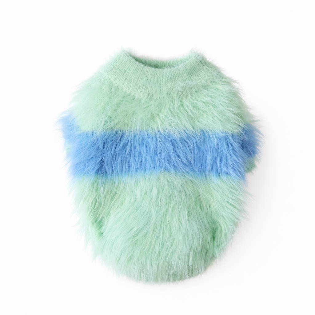 Fluffy Color Knit Sweater - Image 2