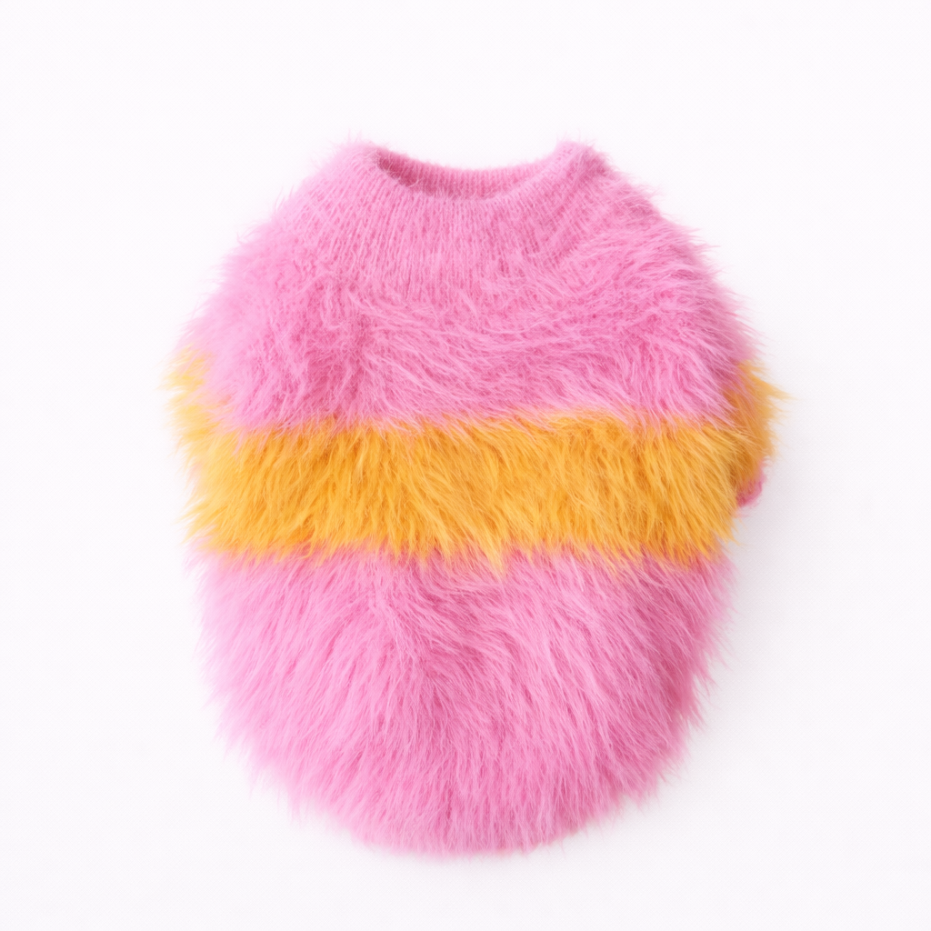 Fluffy Color Knit Sweater - Image 4