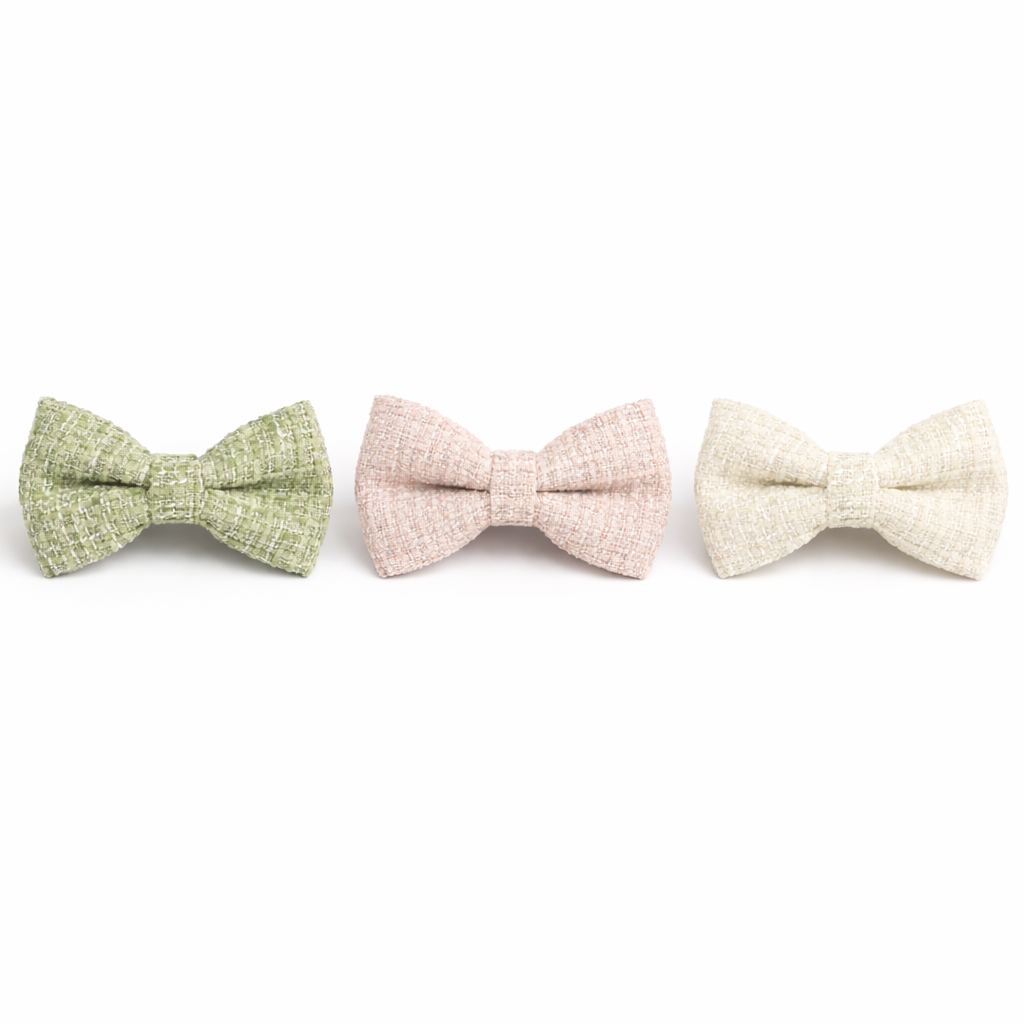 Tweed Texture Bow Tie