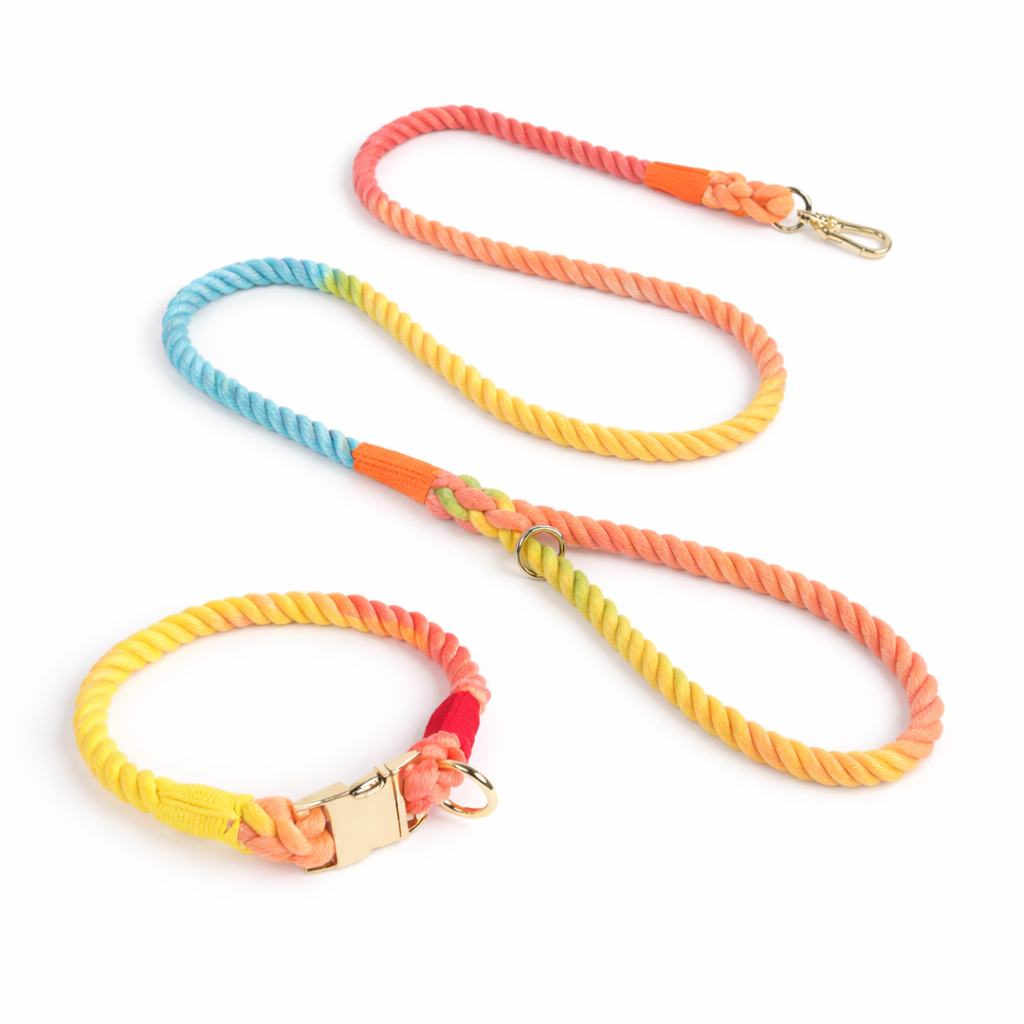Pastel Rope Collar & Leash Set - 画像 (2)