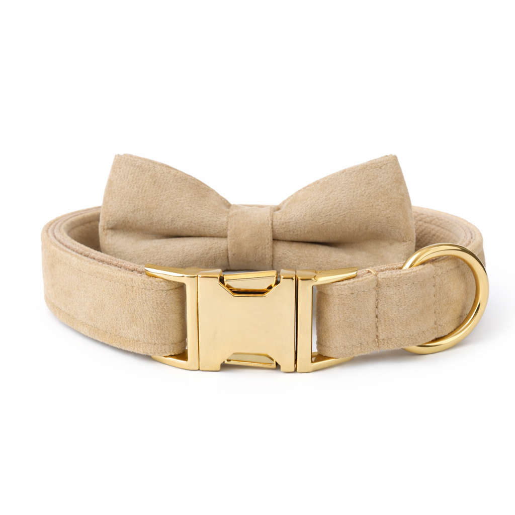 Velour Bow Collar & Leash Set - Image 3