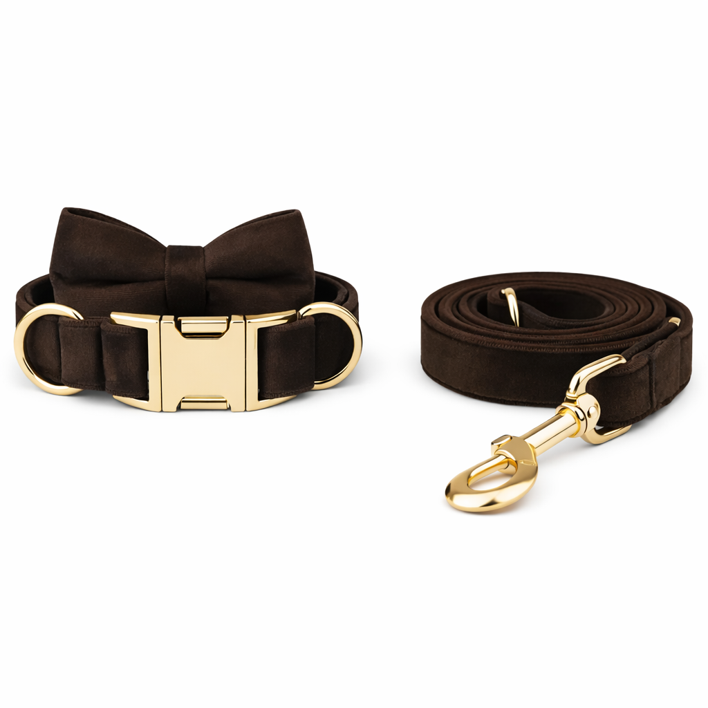 Velour Bow Collar & Leash Set - Image 7