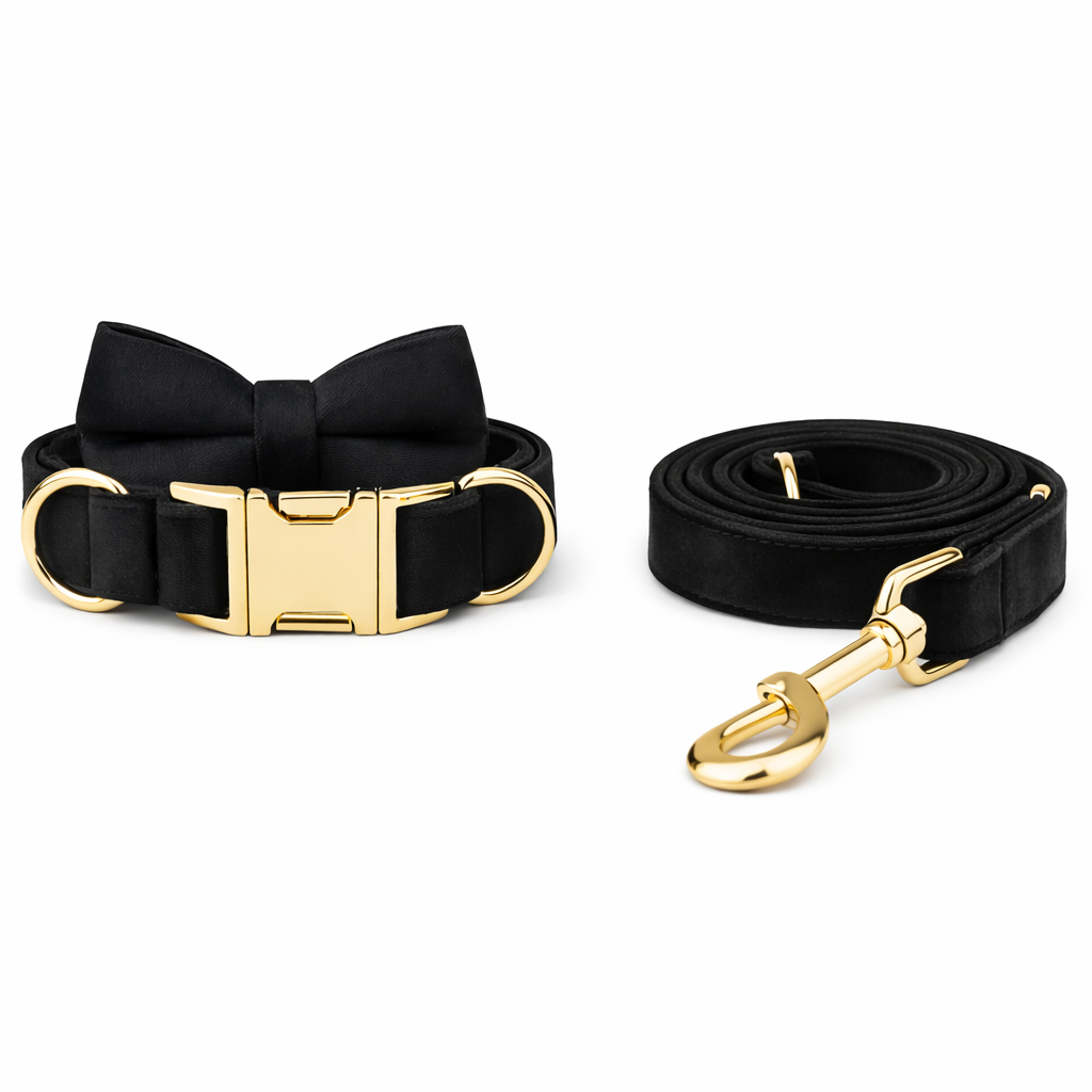 Velour Bow Collar & Leash Set - Image 10