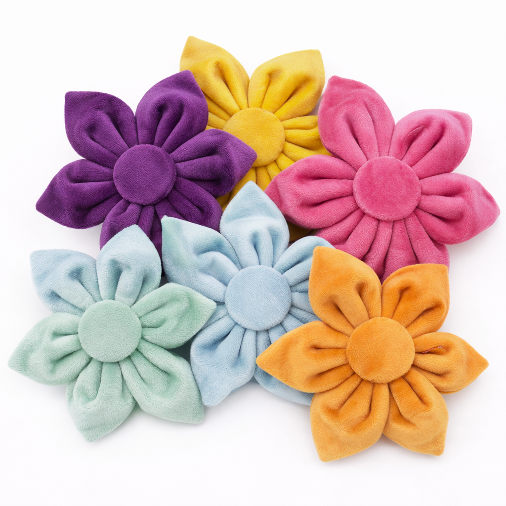 Velvet Flower Collar Accessory