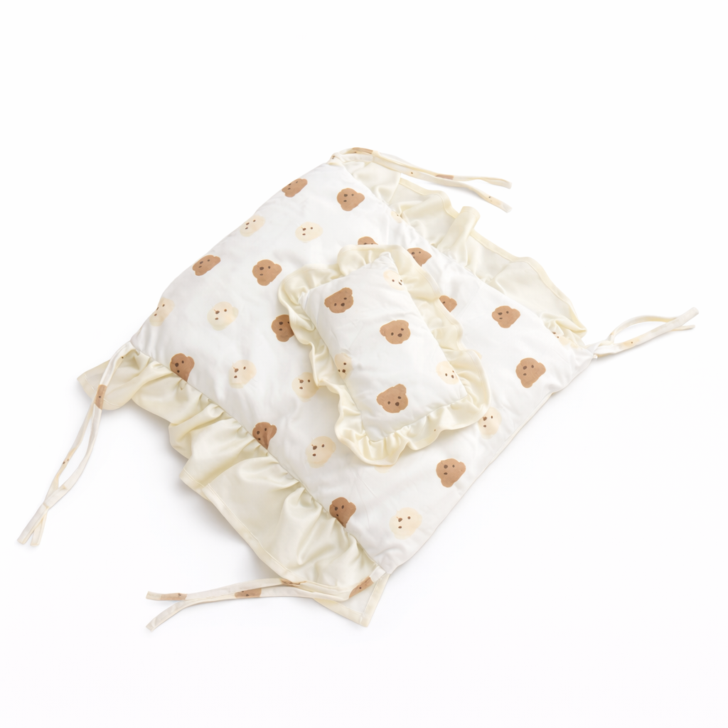 Wood Frame Pet Bed with Cotton Bedding - Image 6