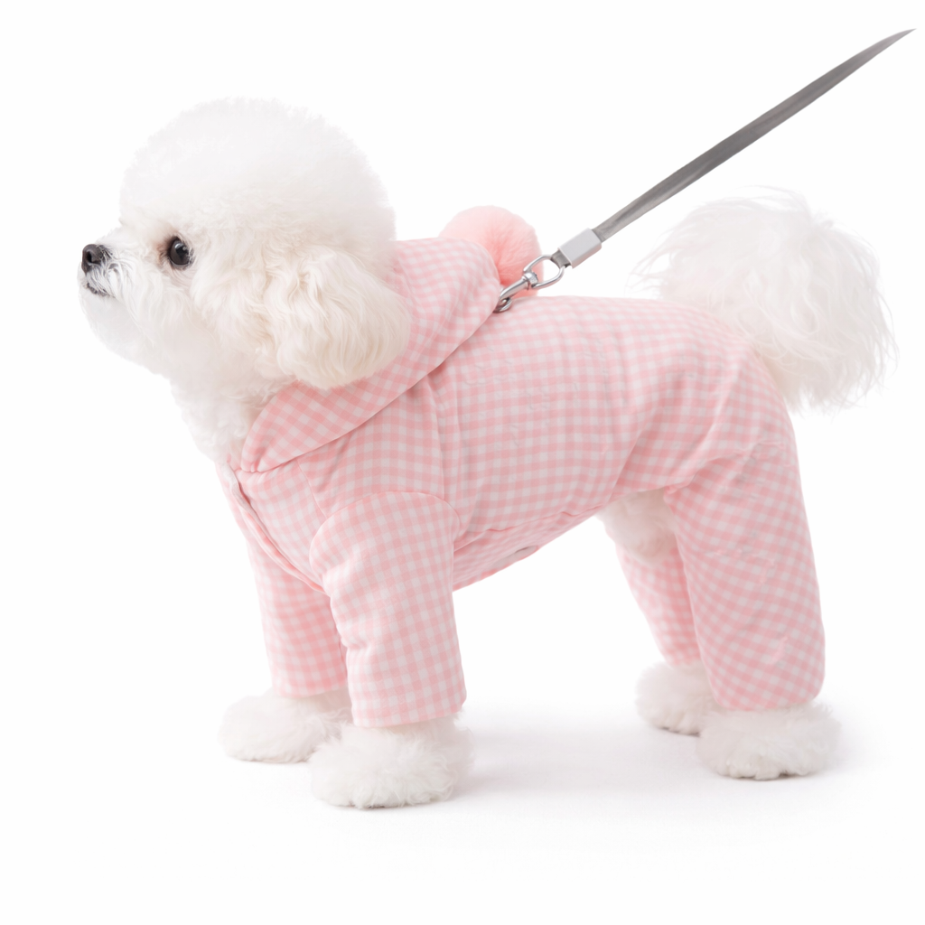 Gingham Fur Hoodie - Image 10