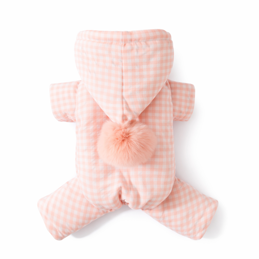 Gingham Fur Hoodie - Image 8