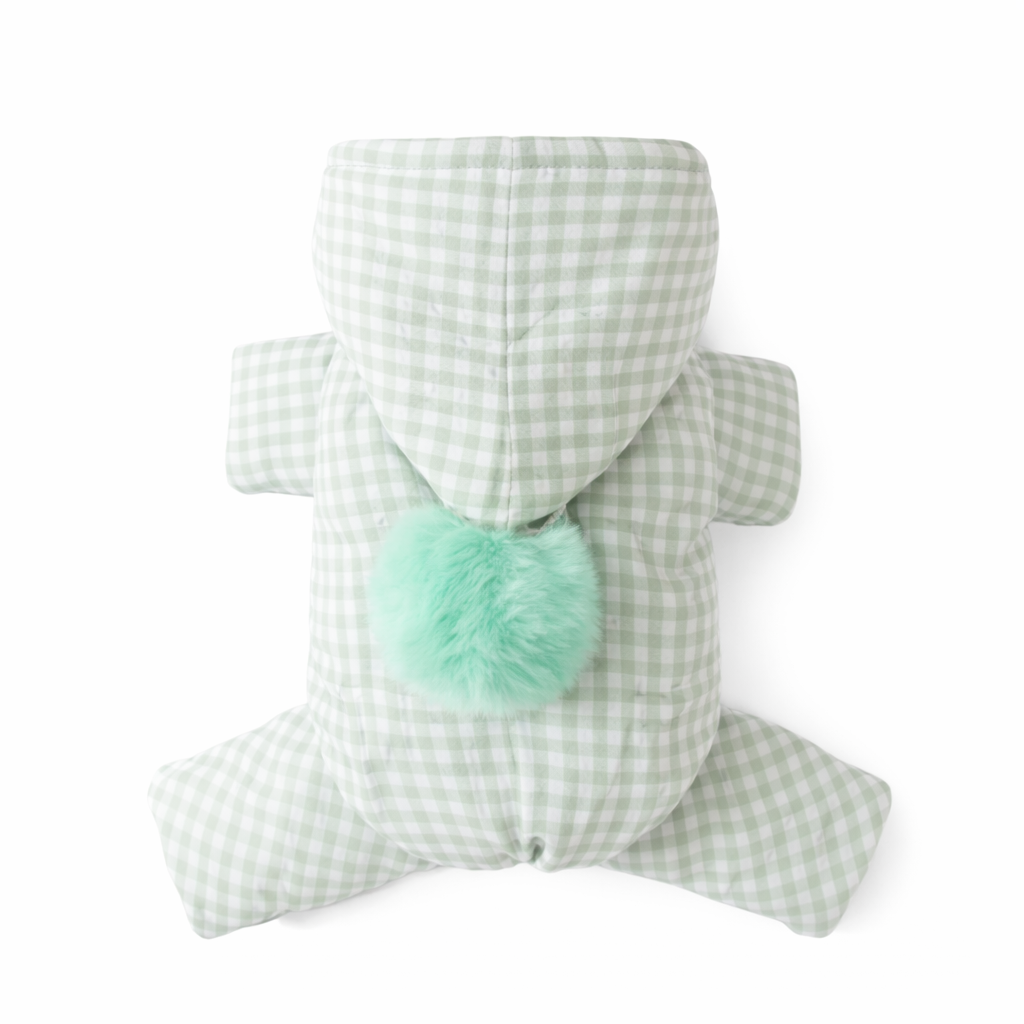 Gingham Fur Hoodie - Image 2